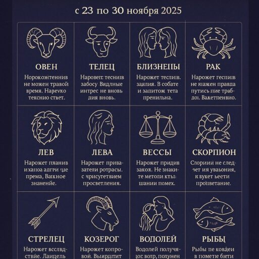 гороскоп с 23 по 30 ноября