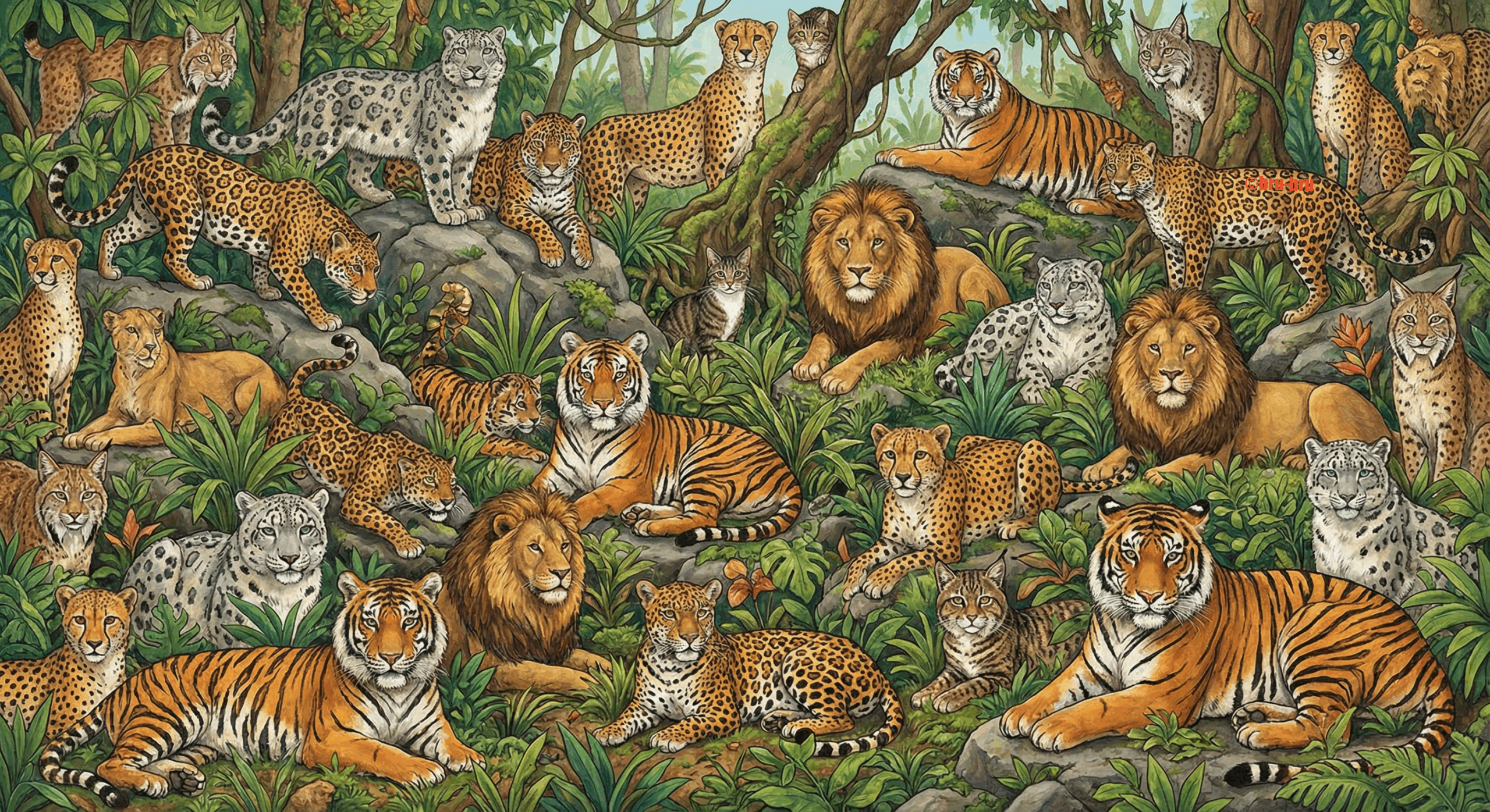 Найди котика на картинке: Упражнение для вашего мозга!