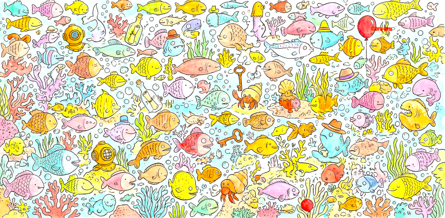 Найди ракушку на картинке: Пора взбодрить ваш мозг!