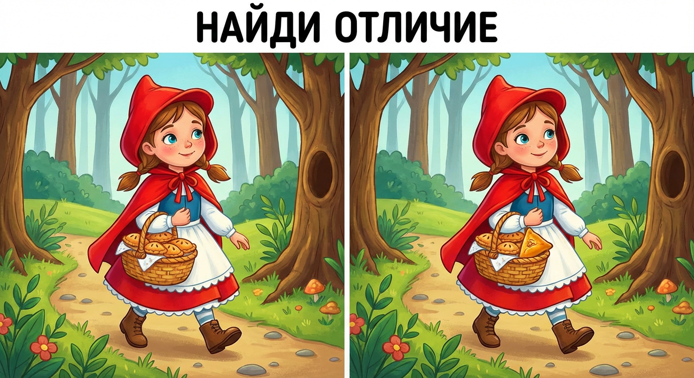 Найди отличие на картинке: Развивайка для вашей внимательности!