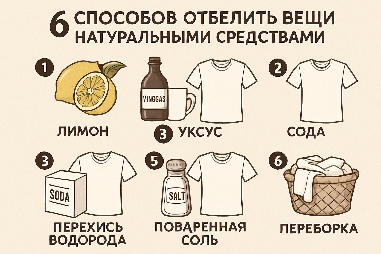 6 способов отбелить вещи натуральными средствами