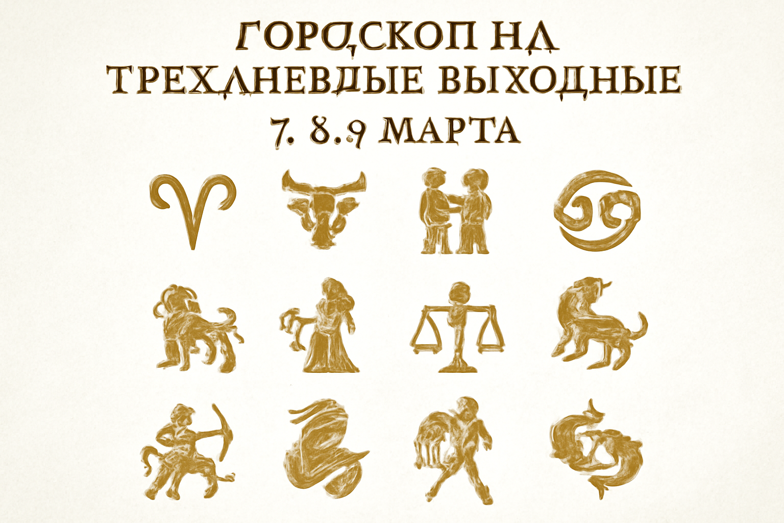 Гороскоп на трехдневные выходные 7, 8, 9 марта